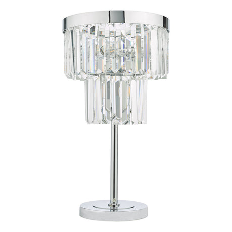 Dar Gold Collection Angel Table Lamp Polished Chrome Crystal –  from Amos Lighting + Home