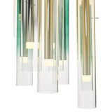 Dar Gold Collection Isadora 14 Light Cluster Pendant Multi-Coloured Glass LED –  from Amos Lighting + Home