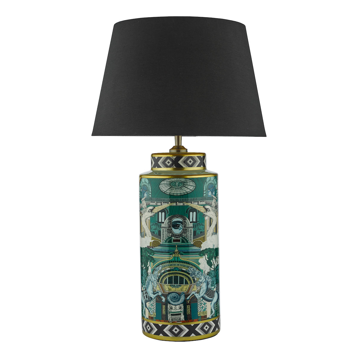 Dar Gold Collection Teisha Table Lamp Green/Gold Animal Motif Base –  from Amos Lighting + Home