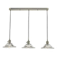 Dar Hadano 3 Bar Light Antique Chrome with Flared Glass Shades –  from Amos Lighting + Home