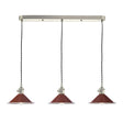 Dar Hadano 3 Bar Light Antique Chrome with Umber Shades –  from Amos Lighting + Home