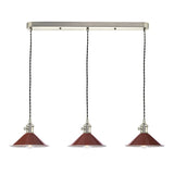 Dar Hadano 3 Bar Light Antique Chrome with Umber Shades –  from Amos Lighting + Home