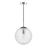 Dar Hobnail Pendant Polished Chrome & Clear Glass –  from Amos Lighting + Home