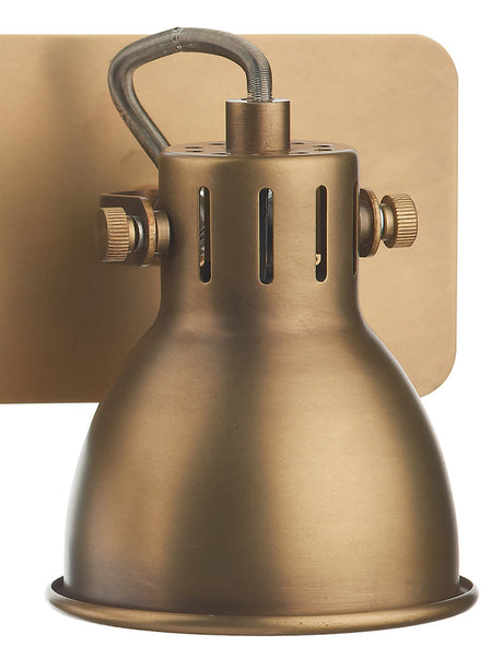 Dar Idaho Double Spotlight Antique Brass –  from Amos Lighting + Home