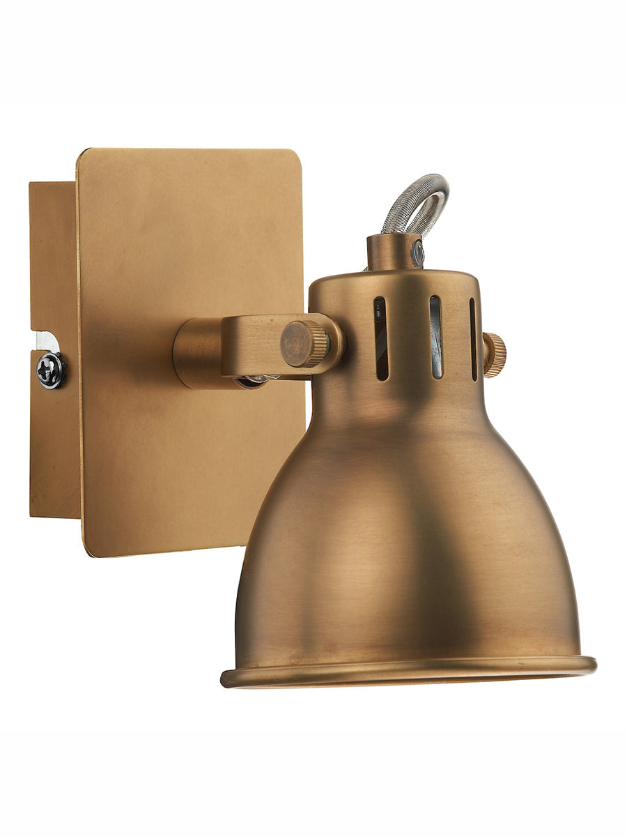 Dar Idaho Single Spotlight Antique Brass –  from Amos Lighting + Home