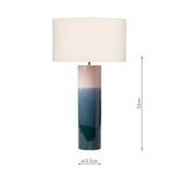 Dar Ignatio Pink and Blue Table Lamp Base –  from Amos Lighting + Home