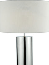 Dar Ingleby Table Lamp Polished Chrome with Shade –  from Amos Lighting + Home