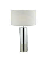 Dar Ingleby Table Lamp Polished Chrome with Shade –  from Amos Lighting + Home