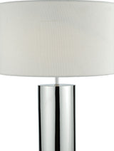 Dar Ingleby Table Lamp Polished Chrome with Shade –  from Amos Lighting + Home