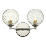 Dar Izzy Wall Light Polished Chrome Twisted Glass –  from Amos Lighting + Home