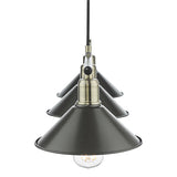 Dar Jalen 3 Bar Pendant Graphite & Antique Brass –  from Amos Lighting + Home