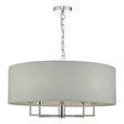 Dar Jamelia 5lt Pendant Chandelier Polished Chrome &amp; Grey –  from Amos Lighting + Home