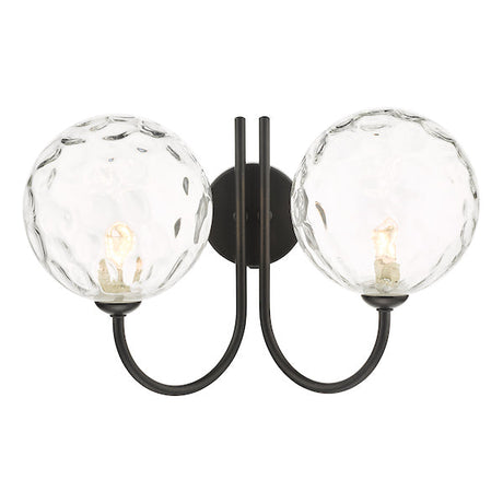 Dar Jared Wall Light Black with Clear Glass –  from Amos Lighting + Home