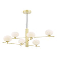 Dar Jasper 6 Light Pendant Satin Gold and Opal Glass –  from Amos Lighting + Home