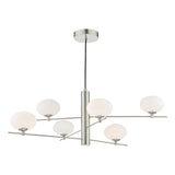 Dar Jasper 6 Light Pendant Satin Nickel and Opal Glass –  from Amos Lighting + Home