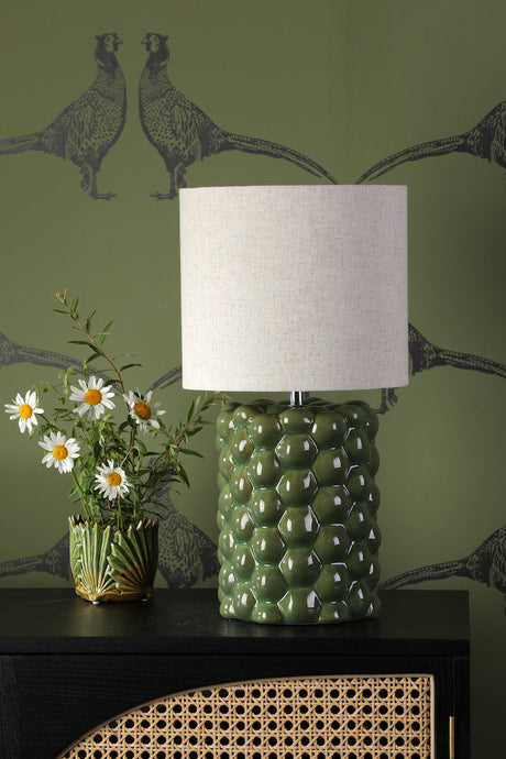 Dar Jayden Table Lamp Green Reactive Glaze With Shade –  from Amos Lighting + Home