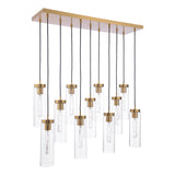 Dar Jodelle 11 Light Bar Pendant Polished Bronze and Glass –  from Amos Lighting + Home