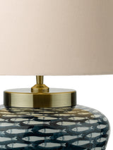 Dar Joy Table Lamp Base Blue White Fish Motif –  from Amos Lighting + Home