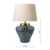 Dar Joy Table Lamp Base Blue White Fish Motif –  from Amos Lighting + Home