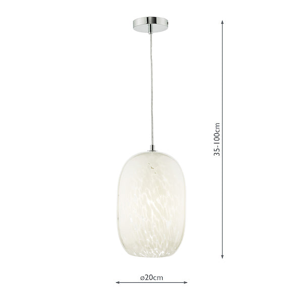 Dar Kari Confetti White Glass Pendant –  from Amos Lighting + Home