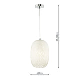 Dar Kari Confetti White Glass Pendant –  from Amos Lighting + Home