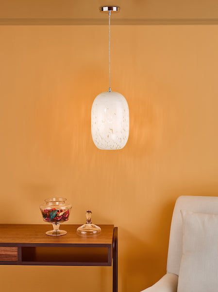 Dar Kari Confetti White Glass Pendant –  from Amos Lighting + Home