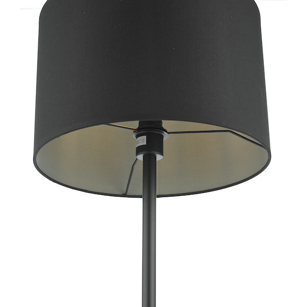 Dar Kelso Floor Lamp Matt Black Polished Copper with Shade –  from Amos Lighting + Home