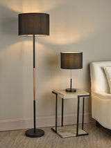 Dar Kelso Table Lamp Matt Black & Polished Copper –  from Amos Lighting + Home