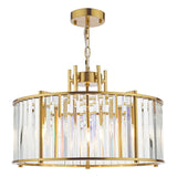 Dar Kiran 5 Light Pendant Natural Brass and Glass –  from Amos Lighting + Home