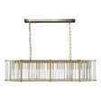 Dar Kiran 7 Light Bar Pendant Natural Brass and Glass –  from Amos Lighting + Home