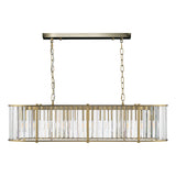 Dar Kiran 7 Light Bar Pendant Natural Brass and Glass –  from Amos Lighting + Home