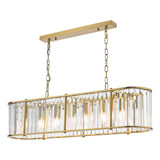 Dar Kiran 7 Light Bar Pendant Natural Brass and Glass –  from Amos Lighting + Home