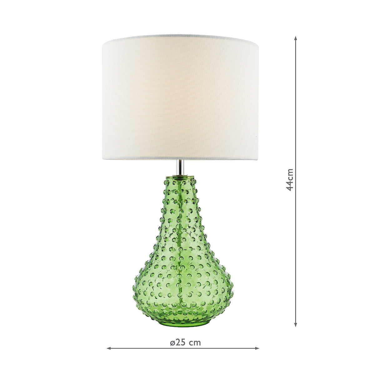 Dar Kristina Table Lamp Green Glass With Shade –  from Amos Lighting + Home