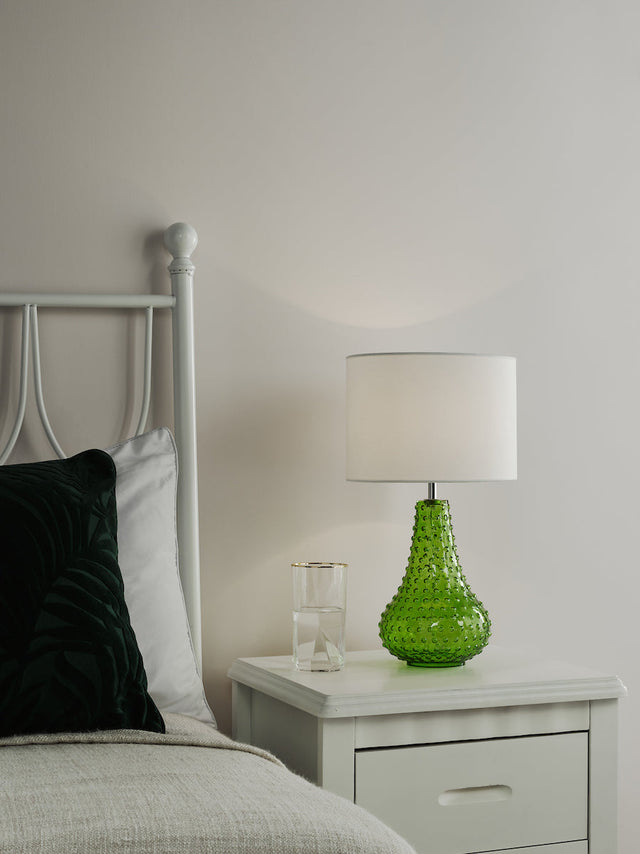 Dar Kristina Table Lamp Green Glass With Shade –  from Amos Lighting + Home