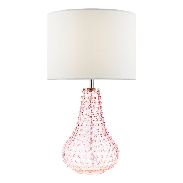 Dar Kristina Table Lamp Pink Glass With Shade –  from Amos Lighting + Home