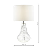 Dar Kristina Table Lamp Textured Glass With Shade –  from Amos Lighting + Home