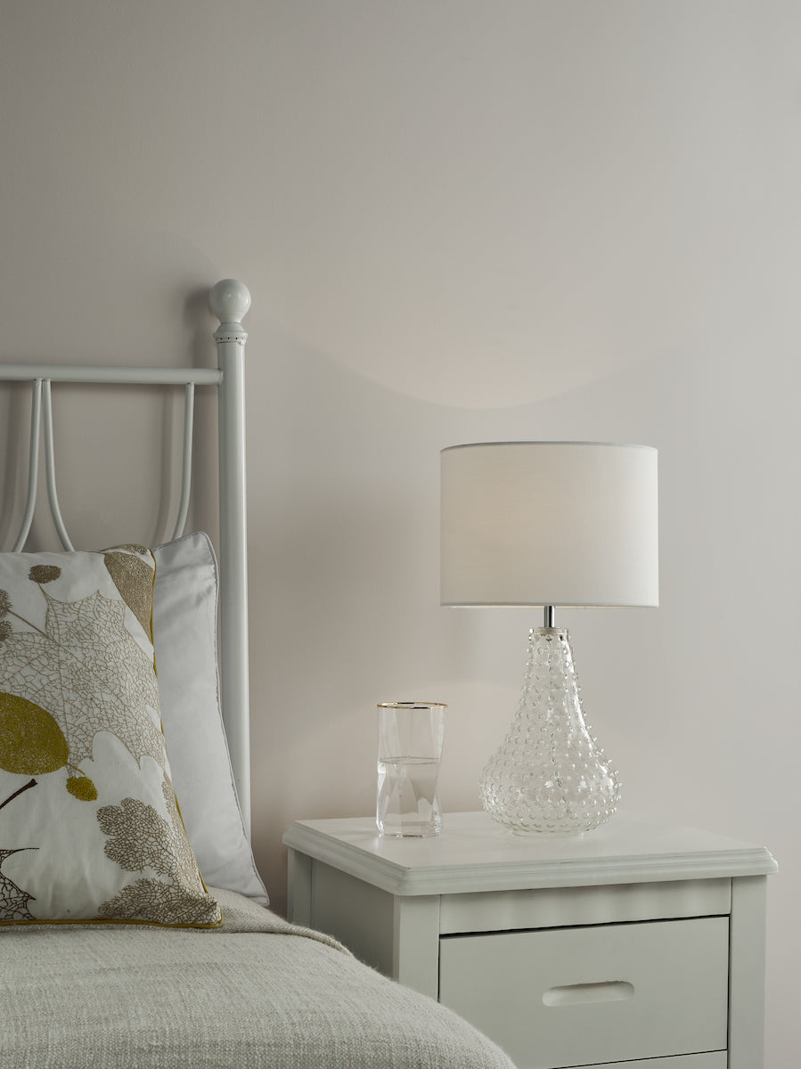 Dar Kristina Table Lamp Textured Glass With Shade –  from Amos Lighting + Home