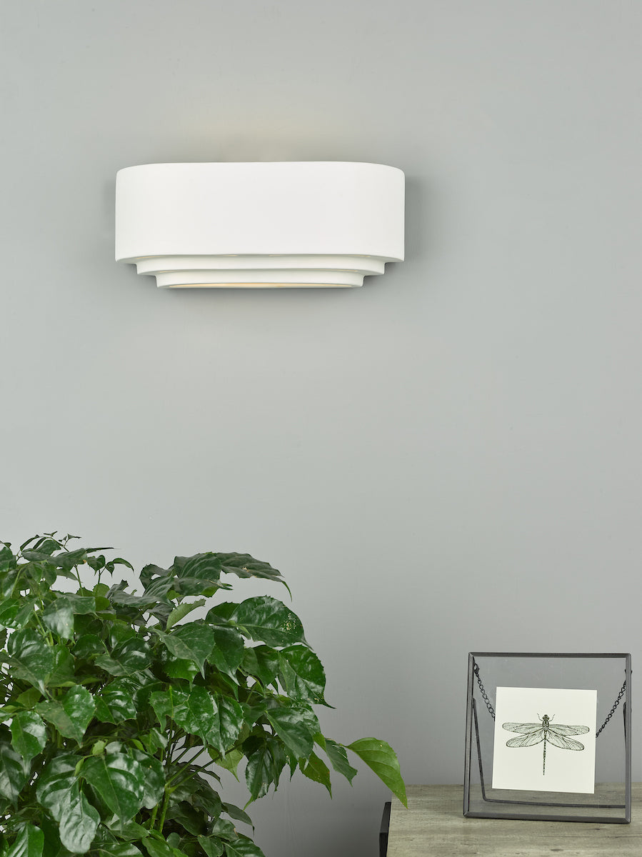 Dar Lando Ceramic Wall Washer White –  from Amos Lighting + Home