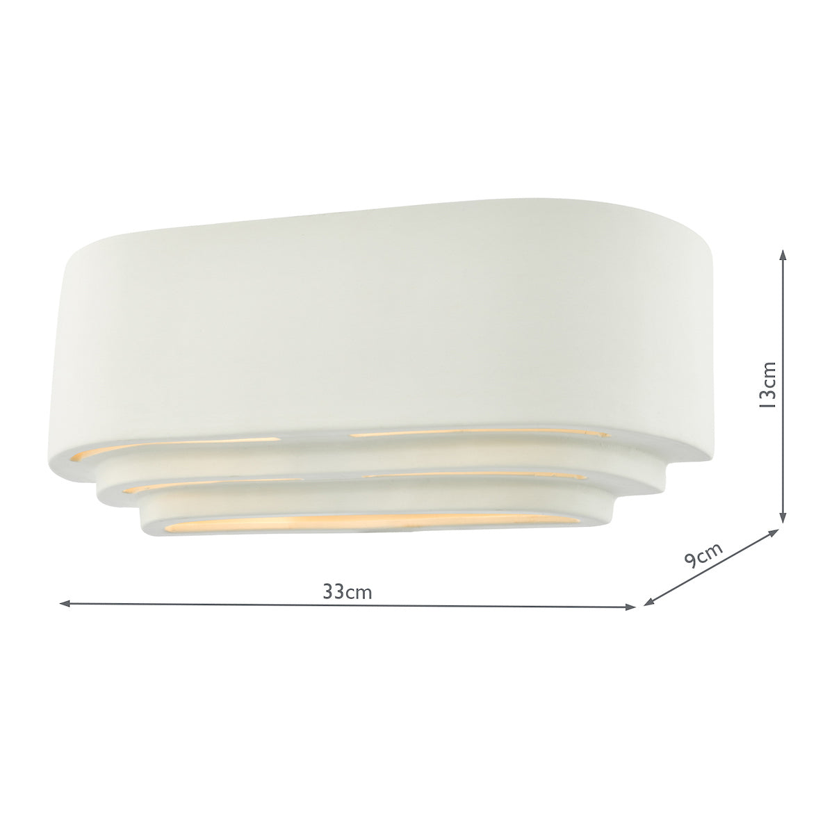 Dar Lando Ceramic Wall Washer White –  from Amos Lighting + Home