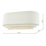 Dar Lando Ceramic Wall Washer White –  from Amos Lighting + Home