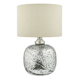 Dar Lava Dual Table Lamp Polished Nickel Volcanic Glass with Shade –  from Amos Lighting + Home