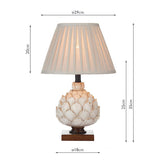 Dar Layer Table Lamp Cream Small with Shade –  from Amos Lighting + Home