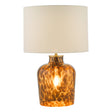 Dar Leandra Dual Light Table Lamp Tortoiseshell Glass With Shade –  from Amos Lighting + Home