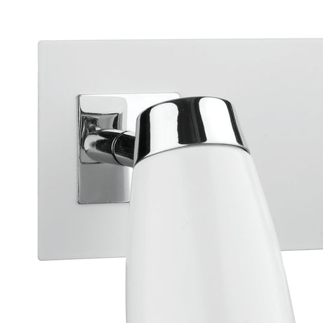 Dar Loft 2 Light Wall Spotlight Matt White Polished Chrome –  from Amos Lighting + Home