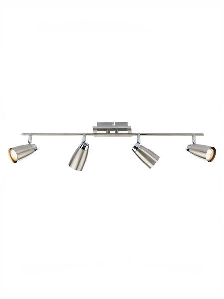 Dar Loft 4 Bar Spotlight Satin Chrome Polished Chrome Amos Lighting Home