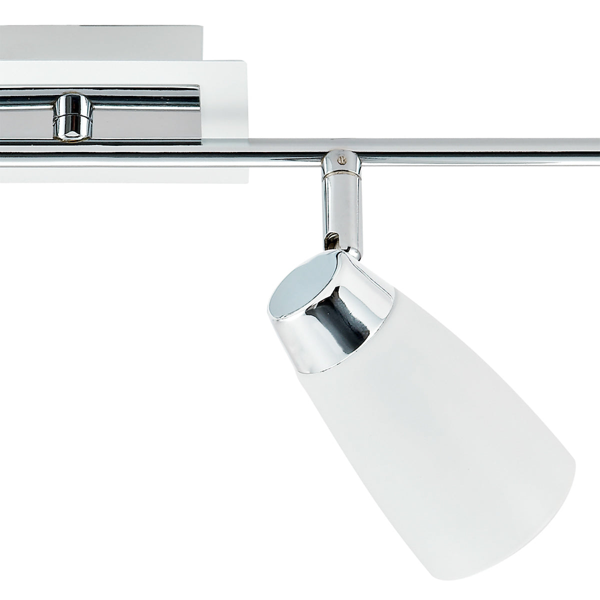 Dar Loft 4 Light Bar Spotlight Matt White Polished Chrome –  from Amos Lighting + Home