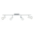 Dar Loft 4 Light Bar Spotlight Matt White Polished Chrome –  from Amos Lighting + Home