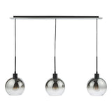 Dar Lycia 3 Light Bar Pendant Matt Black Ombre Smoked Glass –  from Amos Lighting + Home