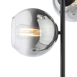 Dar Lycia 3 Light Floor Lamp Matt Black and Ombre Smoked Glass –  from Amos Lighting + Home