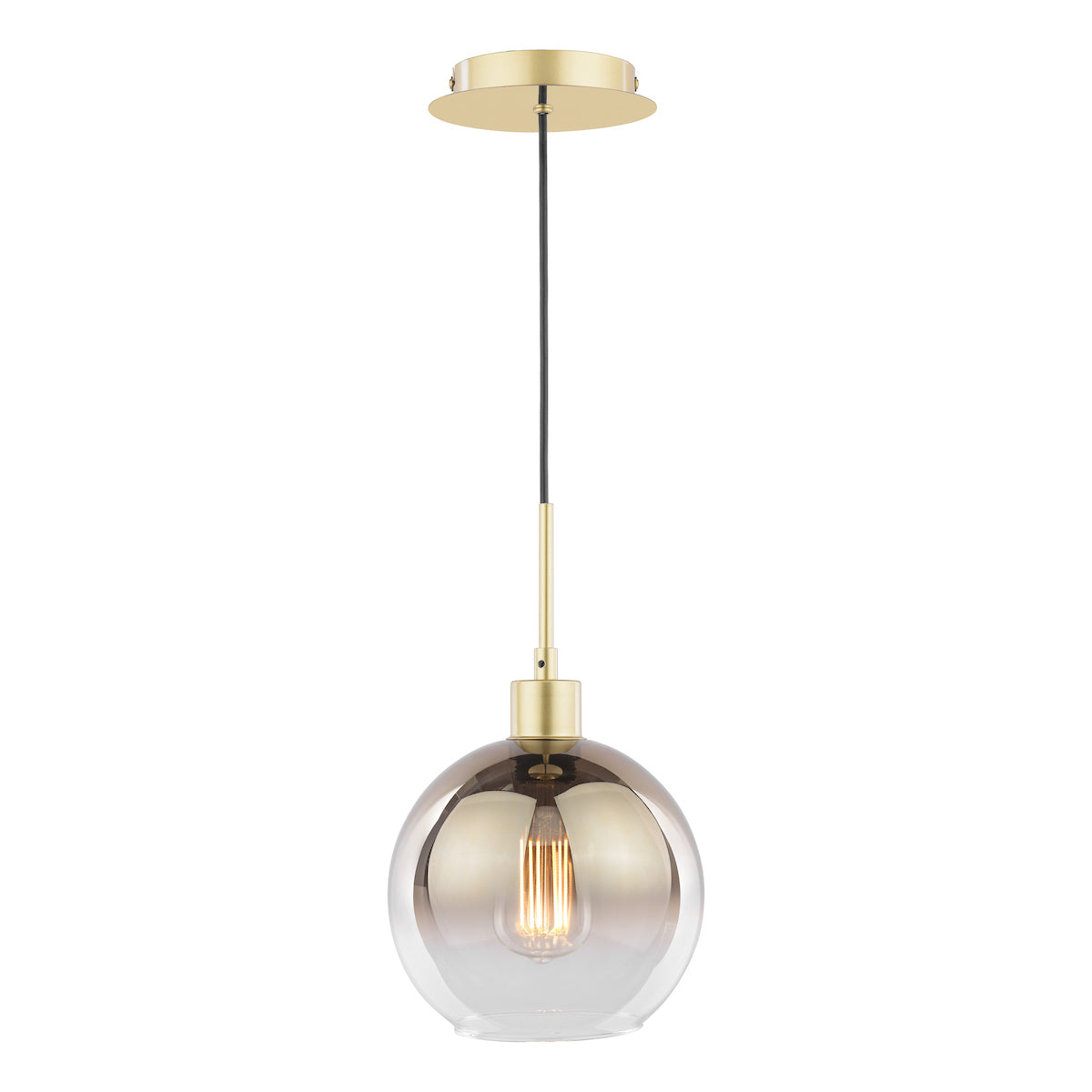 Dar Lycia Pendant Polished Gold and Gold Ombre Glass –  from Amos Lighting + Home